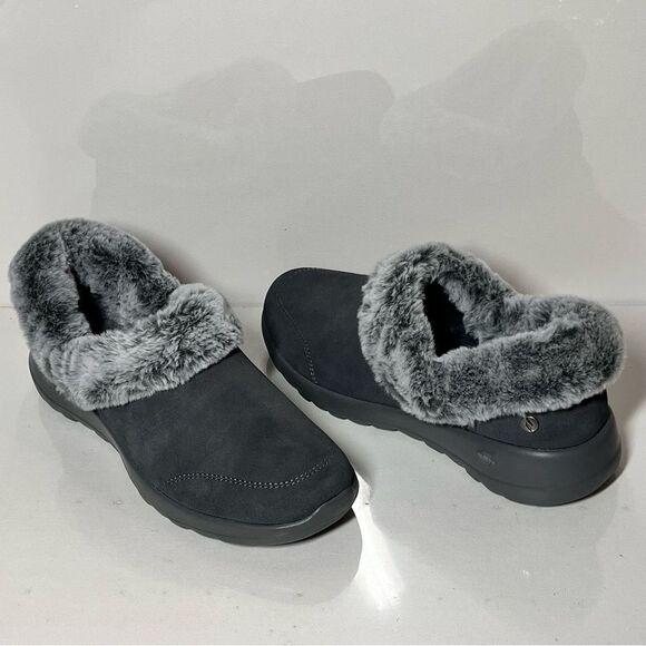 Skechers On-the-GO Joy Cozy Catch Suede and Faux Fur Slip-Ons - Picture 4 of 8